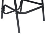 Commercial Indoor-Outdoor Rattan Restaurant Barstool with Aluminum Frame-Set of 2