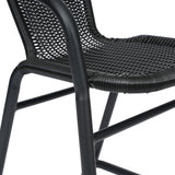 Commercial Indoor-Outdoor Rattan Restaurant Barstool with Aluminum Frame-Set of 2