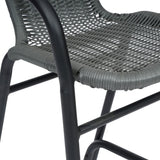 Commercial Indoor-Outdoor Rattan Restaurant Barstool with Aluminum Frame-Set of 2