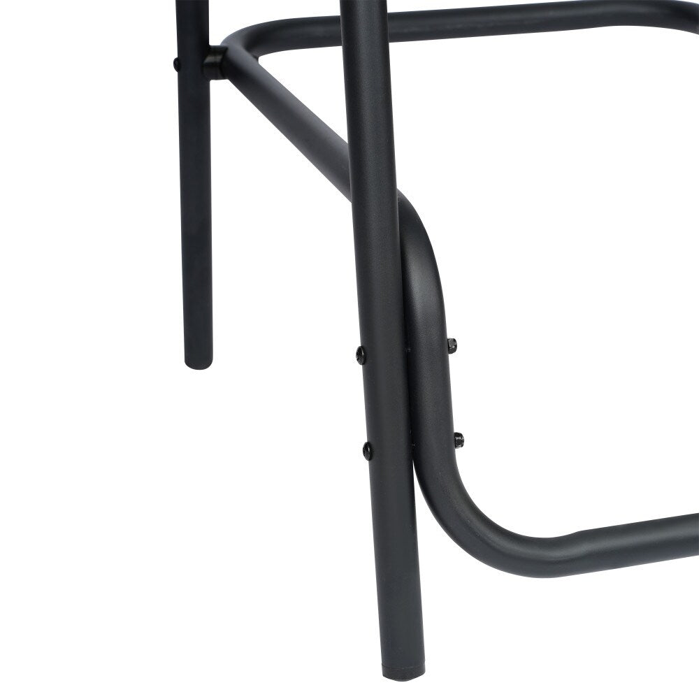 Commercial Indoor-Outdoor Rattan Restaurant Barstool with Aluminum Frame-Set of 2