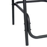 Commercial Indoor-Outdoor Rattan Restaurant Barstool with Aluminum Frame-Set of 2
