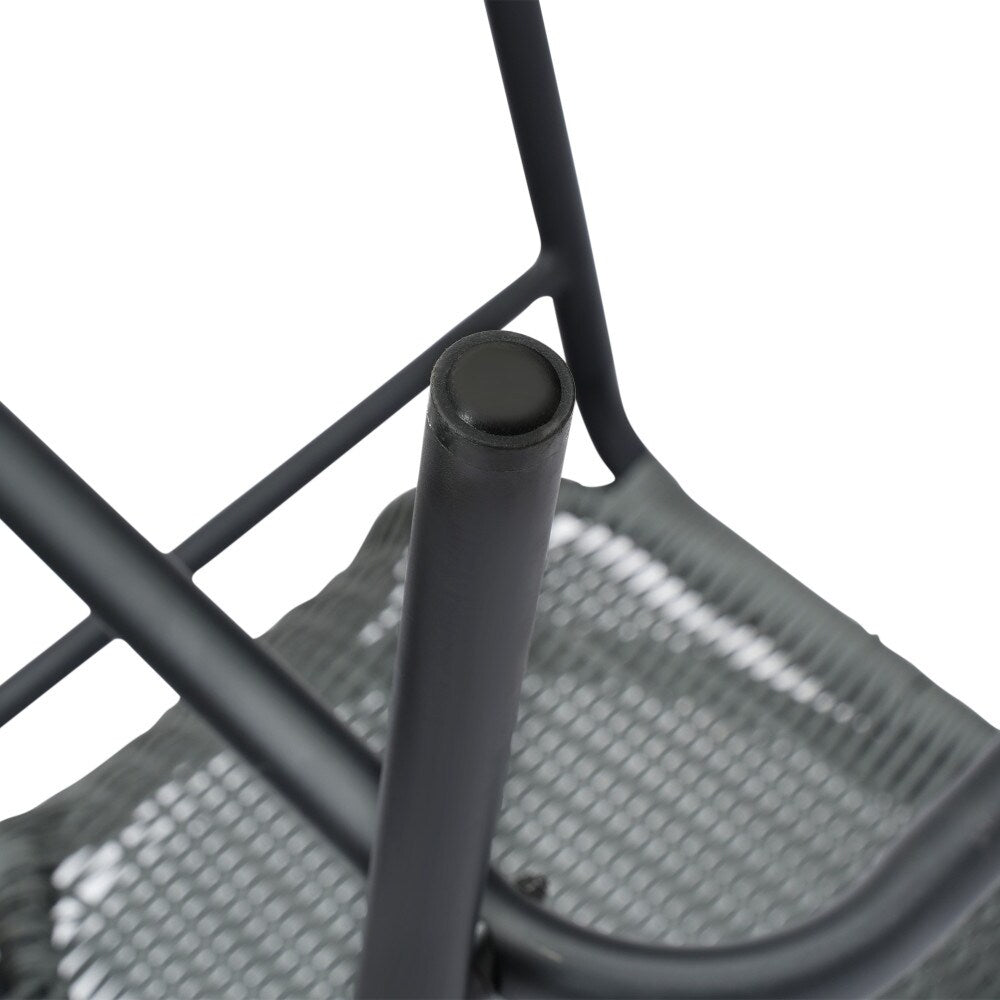 Commercial Indoor-Outdoor Rattan Restaurant Barstool with Aluminum Frame-Set of 2