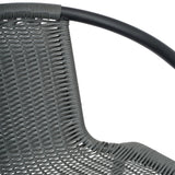 Commercial Indoor-Outdoor Rattan Restaurant Barstool with Aluminum Frame-Set of 2