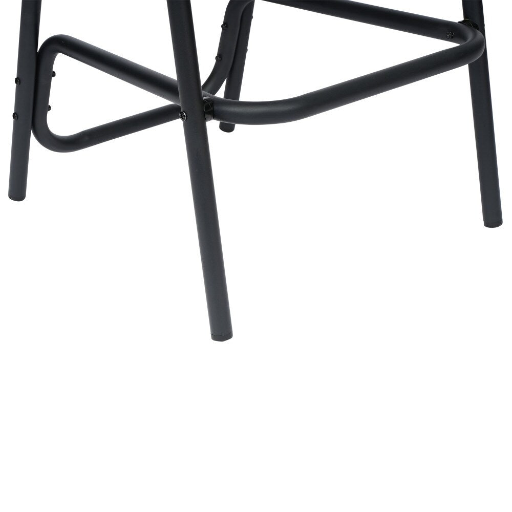 Commercial Indoor-Outdoor Rattan Restaurant Barstool with Aluminum Frame-Set of 2