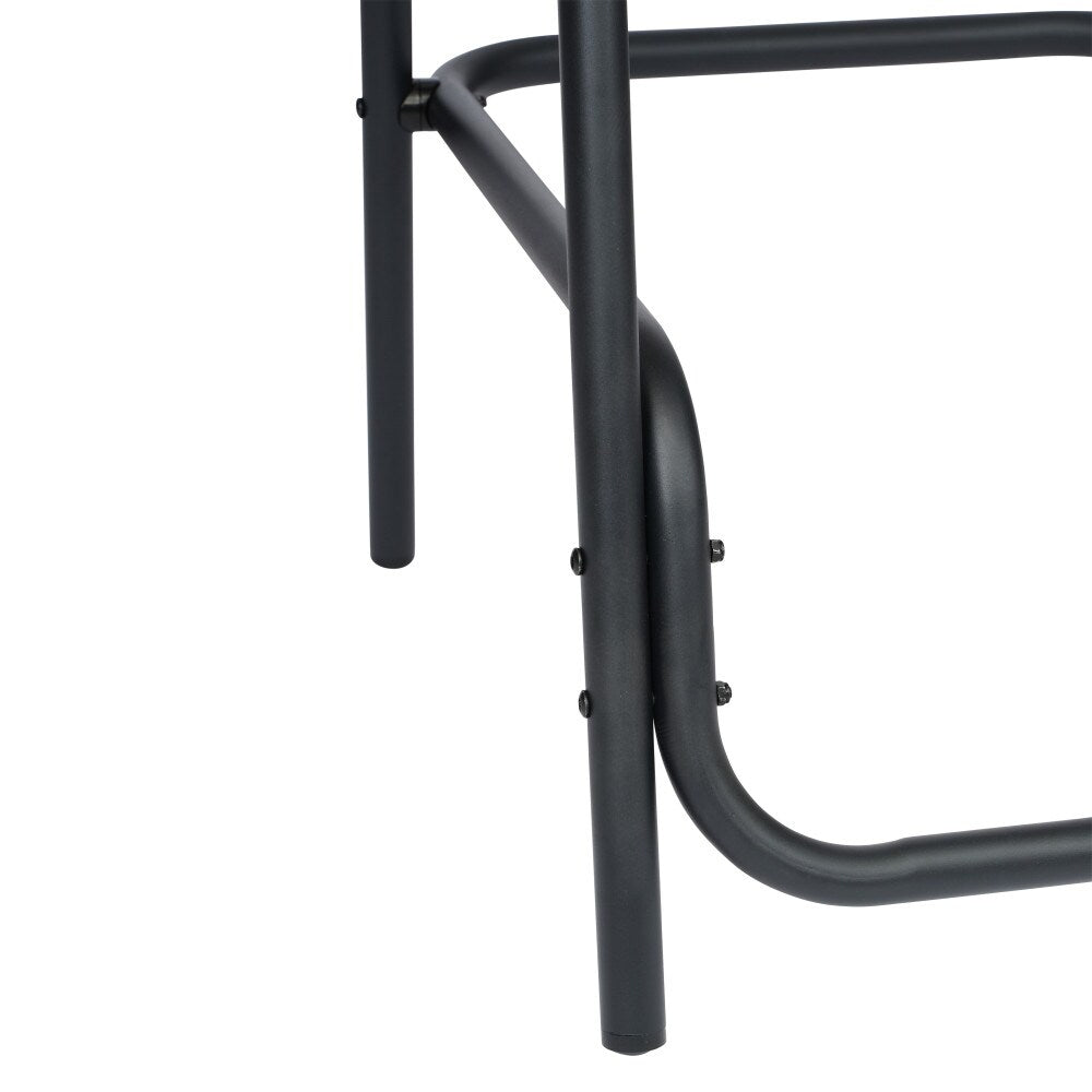 Commercial Indoor-Outdoor Rattan Restaurant Barstool with Aluminum Frame-Set of 2