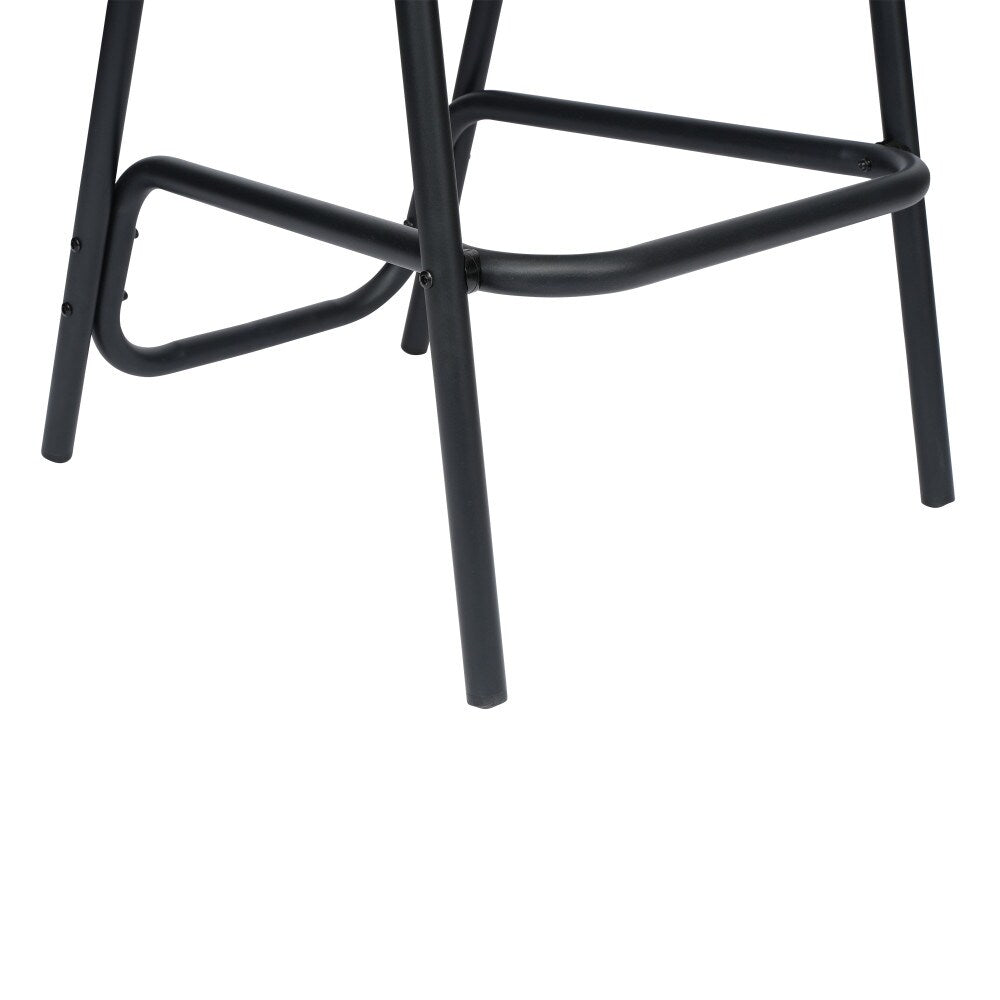 Commercial Indoor-Outdoor Rattan Restaurant Barstool with Aluminum Frame-Set of 2