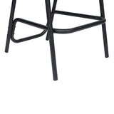 Commercial Indoor-Outdoor Rattan Restaurant Barstool with Aluminum Frame-Set of 2
