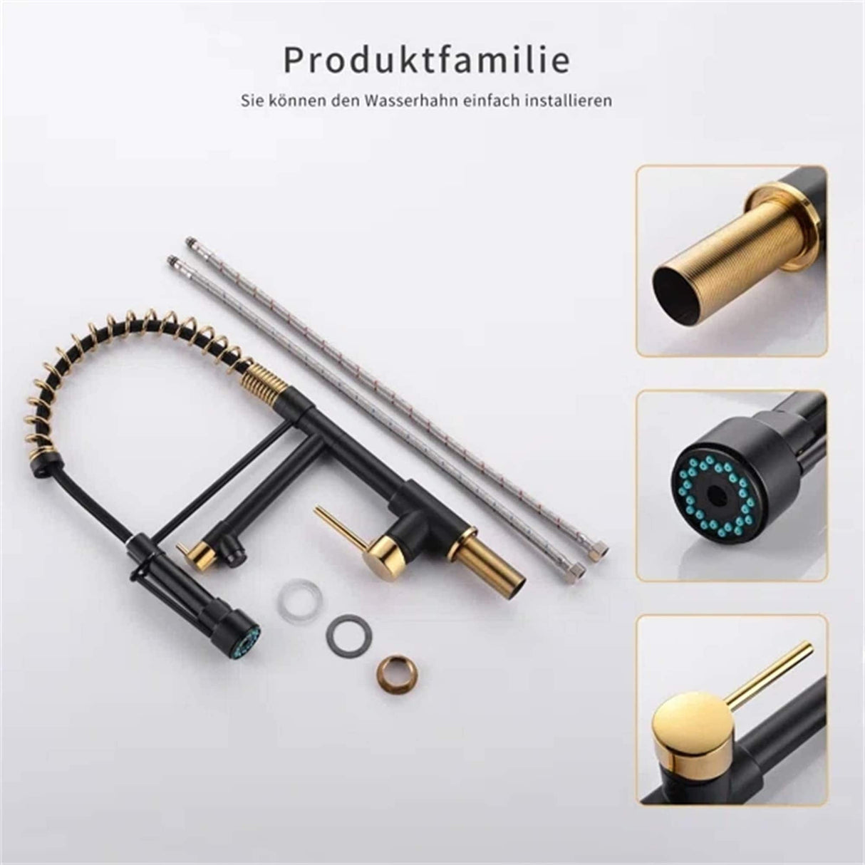 Commercial Kitchen Faucet With Pull Down Sprayer And Pot Filler Single Hole Kitchen Sink Faucet Matte Black 2 Handle Basin Taps