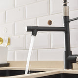 Commercial Kitchen Sink Faucet With Pull Down Sprayer Single Handle Matte Black Kitchen Faucet Single Hole Vanity Basin Taps