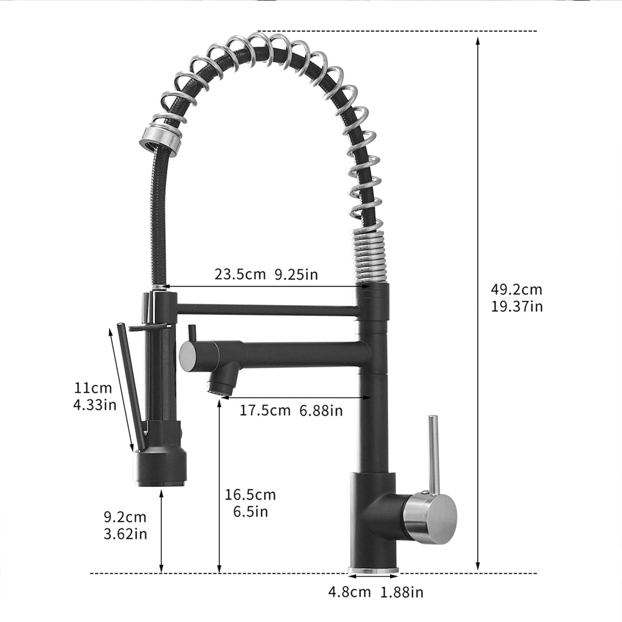 Commercial Kitchen Sink Faucet With Pull Down Sprayer Single Handle Matte Black Kitchen Faucet Single Hole Vanity Basin Taps