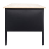 Commercial Right Side Single Pedestal Desk with 3 Locking Drawers