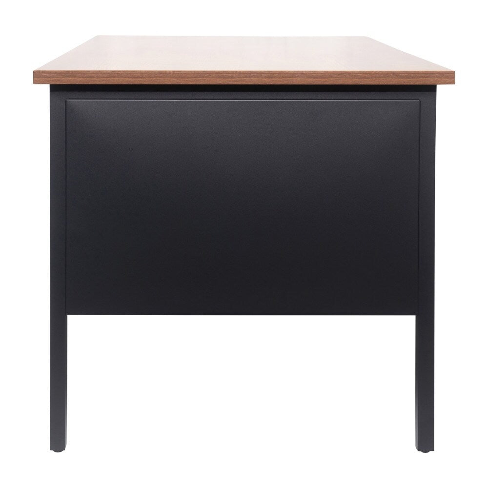Commercial Right Side Single Pedestal Desk with 3 Locking Drawers