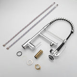Commercial Single Handle Kitchen Faucet with Pull Down Sprayer