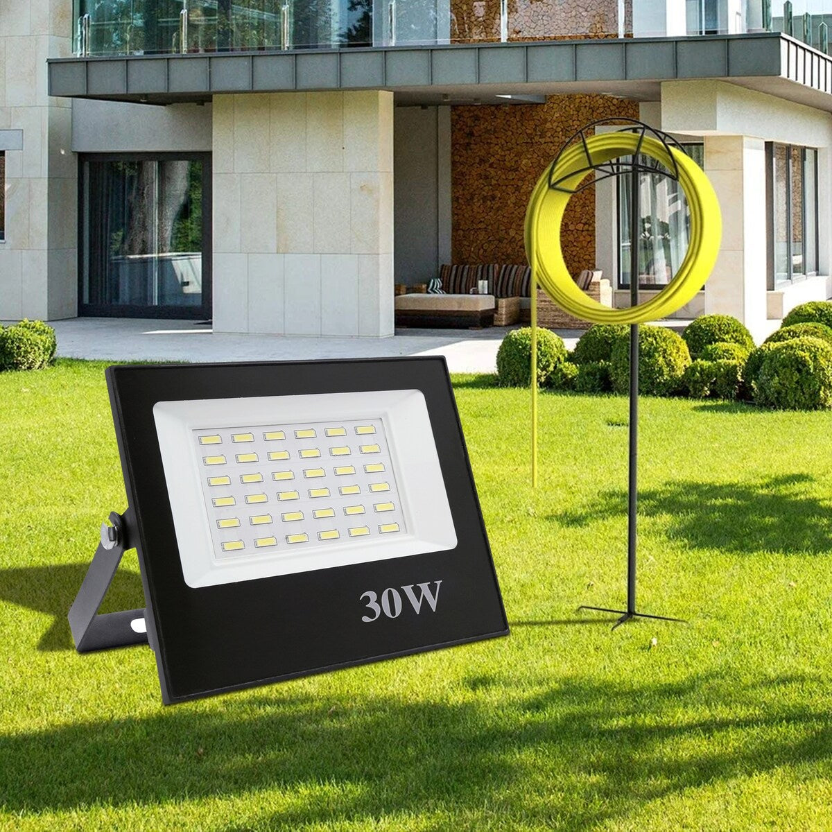 Commercial White 30 Watt LED Outdoor Flood Light - 8.35*6.61*1.46