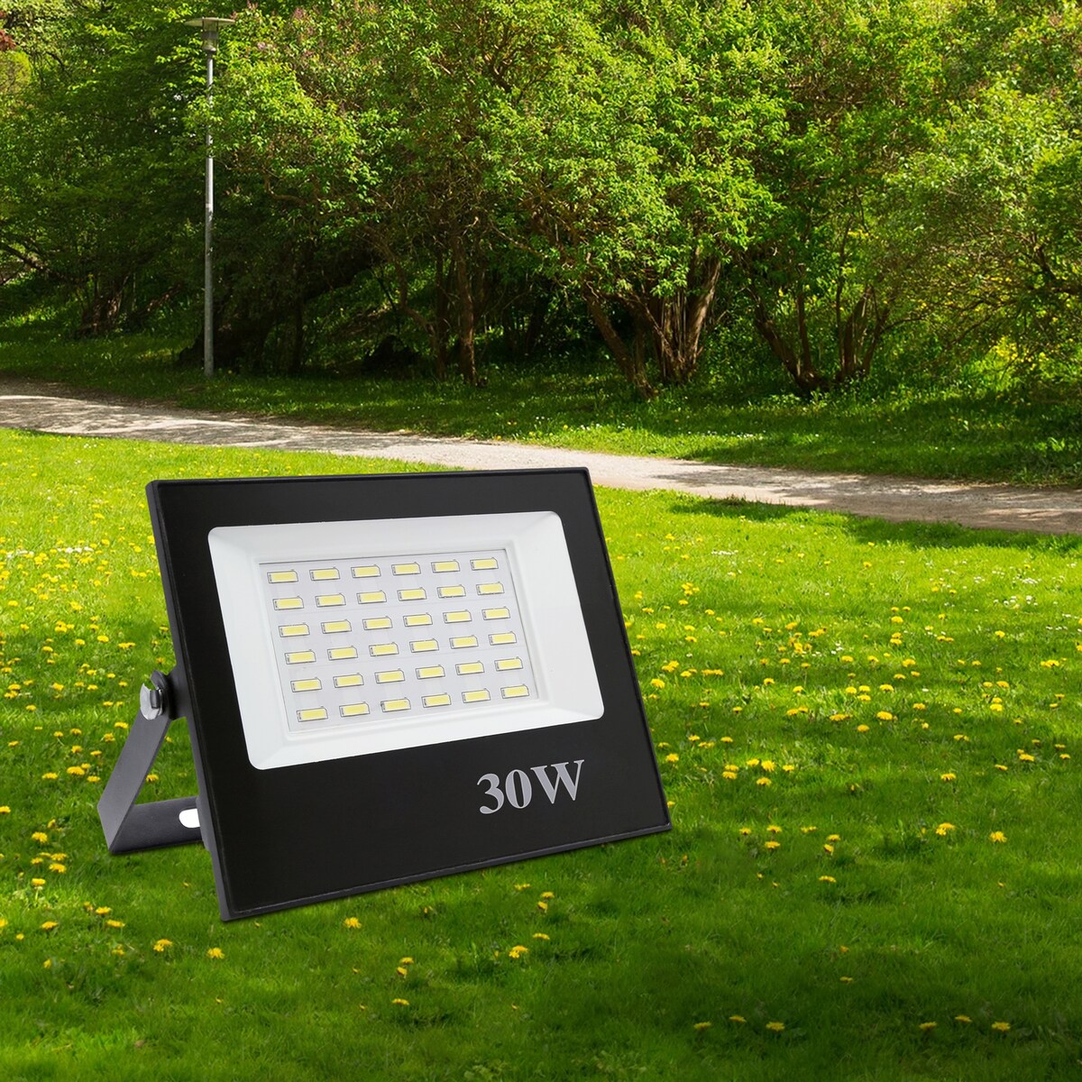 Commercial White 30 Watt LED Outdoor Flood Light - 8.35*6.61*1.46