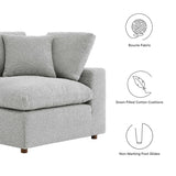 Commix Down Filled Overstuffed Boucle Fabric Corner Chair