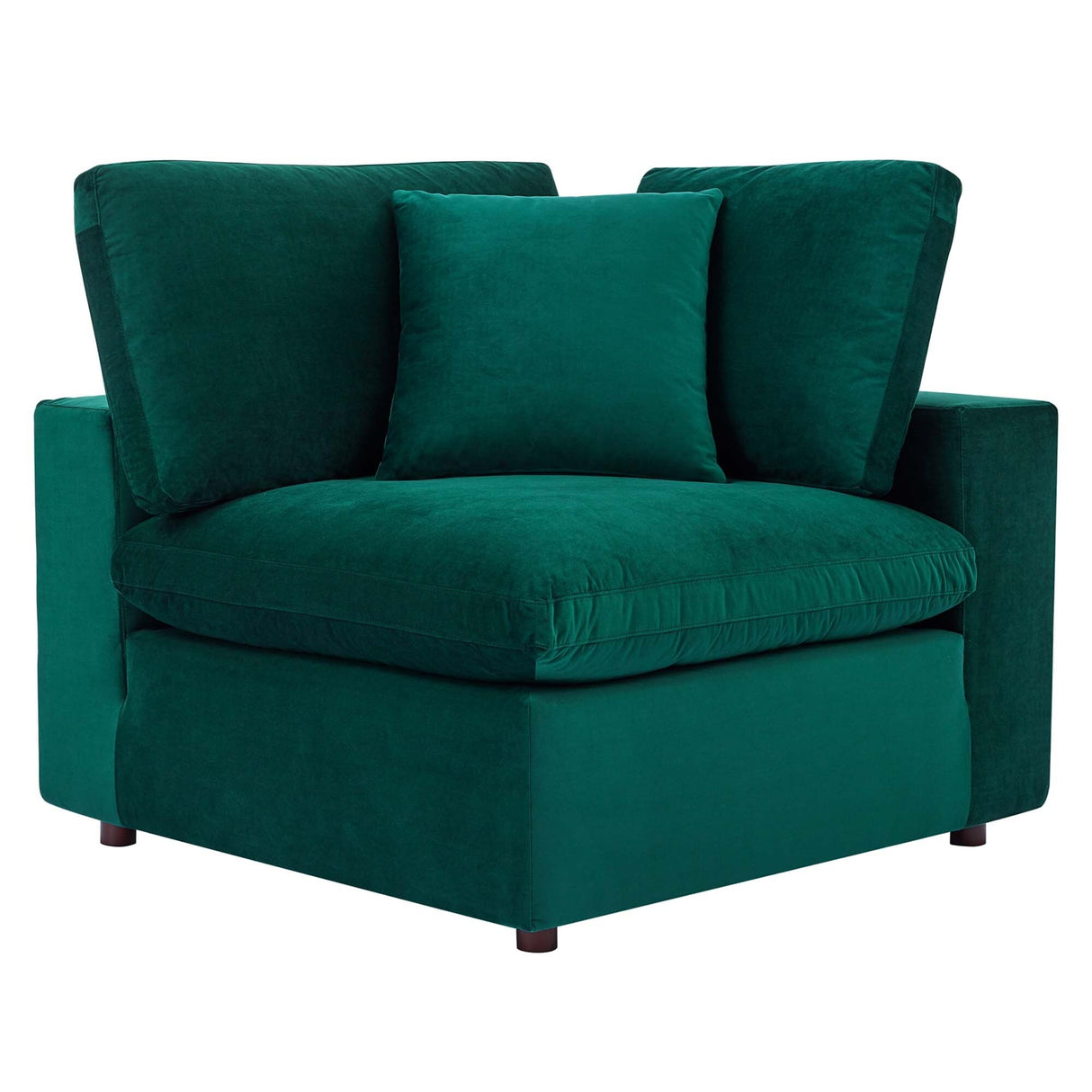 Commix Down Filled Overstuffed Velvet 7-Piece Sectional Sofa