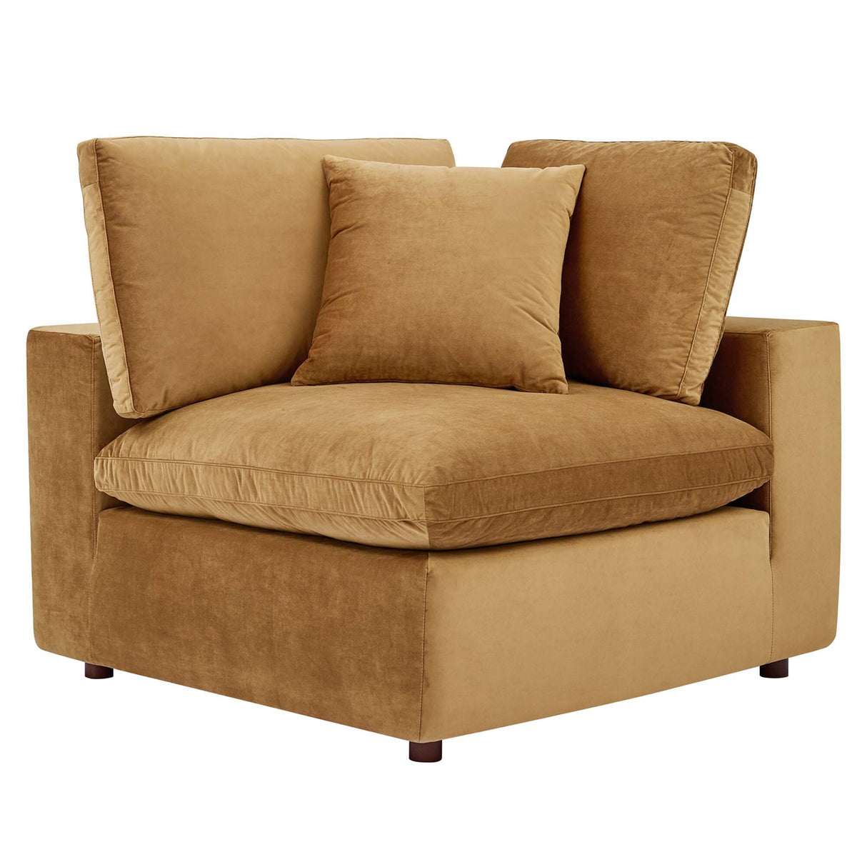 Commix Down Filled Overstuffed Velvet 7-Piece Sectional Sofa