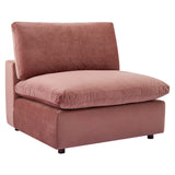 Commix Down Filled Overstuffed Velvet 7-Piece Sectional Sofa