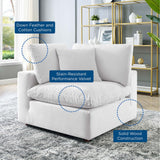 Commix Down Filled Overstuffed Performance Velvet Corner Chair