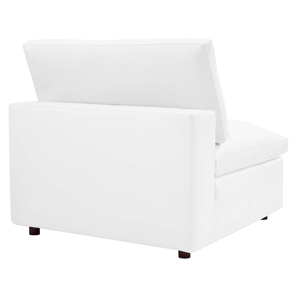 Commix Down Filled Overstuffed Vegan Leather 5-Piece Sectional Sofa