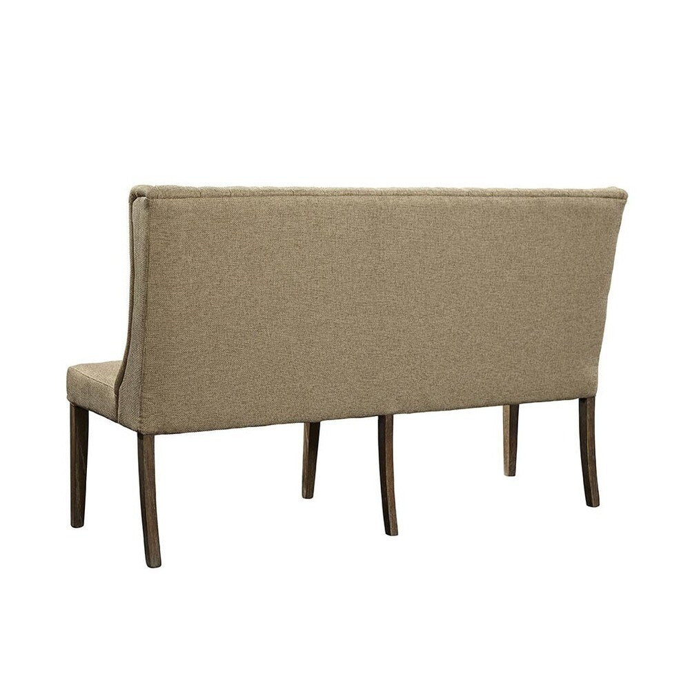 Montegue Tufted Linen Banquette