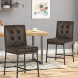 Commonwealth Faux Leather 24 Inch Counter Stools (Set of 2) by Christopher Knight Home