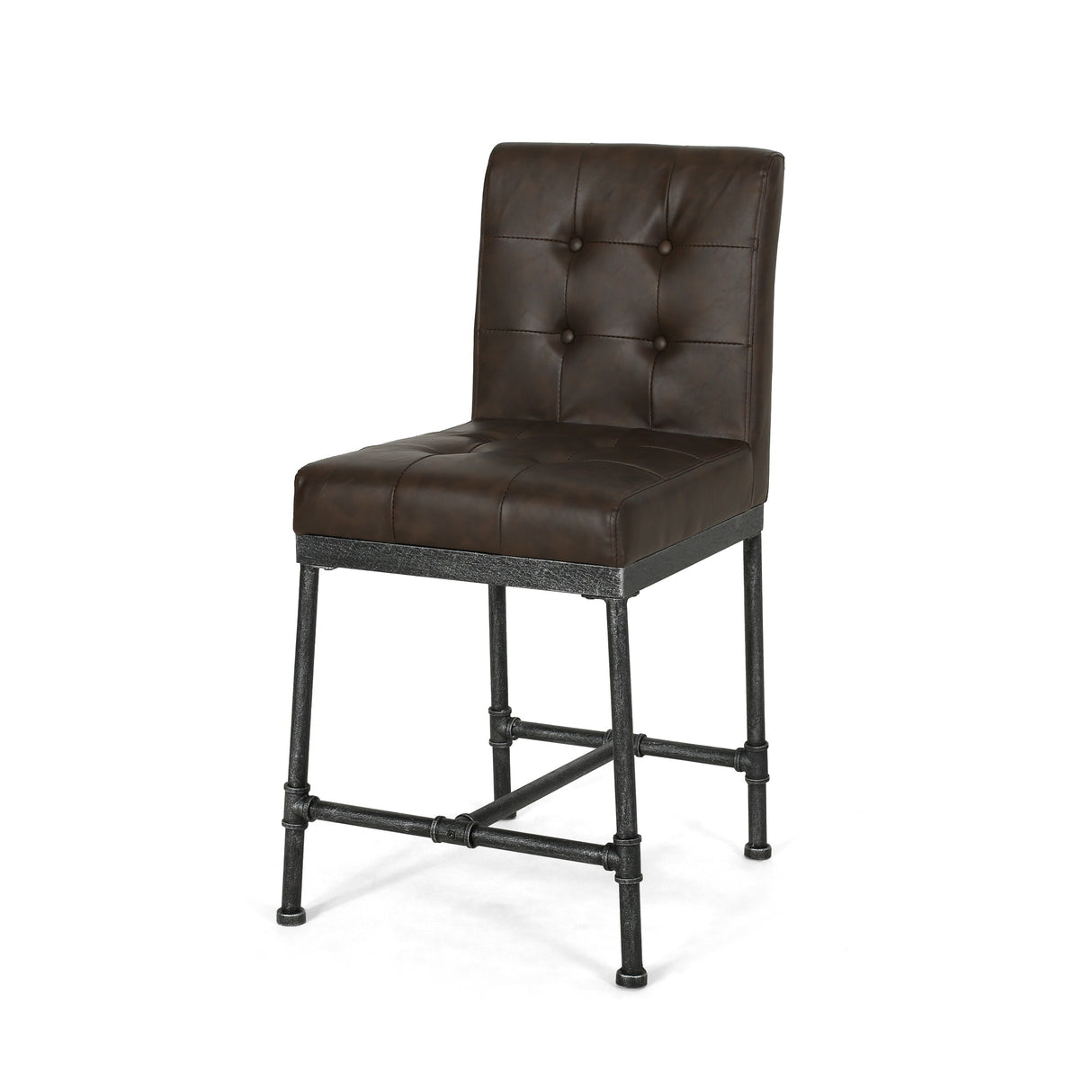 Commonwealth Faux Leather 24 Inch Counter Stools (Set of 2) by Christopher Knight Home