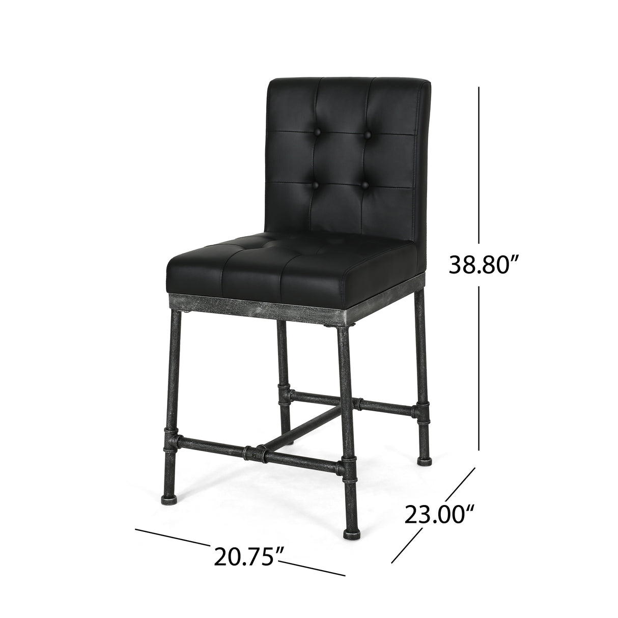 Commonwealth Faux Leather 24 Inch Counter Stools (Set of 2) by Christopher Knight Home