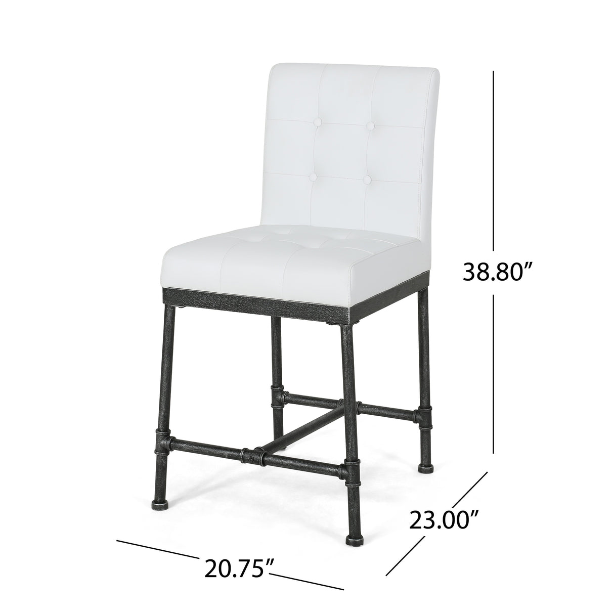 Commonwealth Faux Leather 24 Inch Counter Stools (Set of 2) by Christopher Knight Home