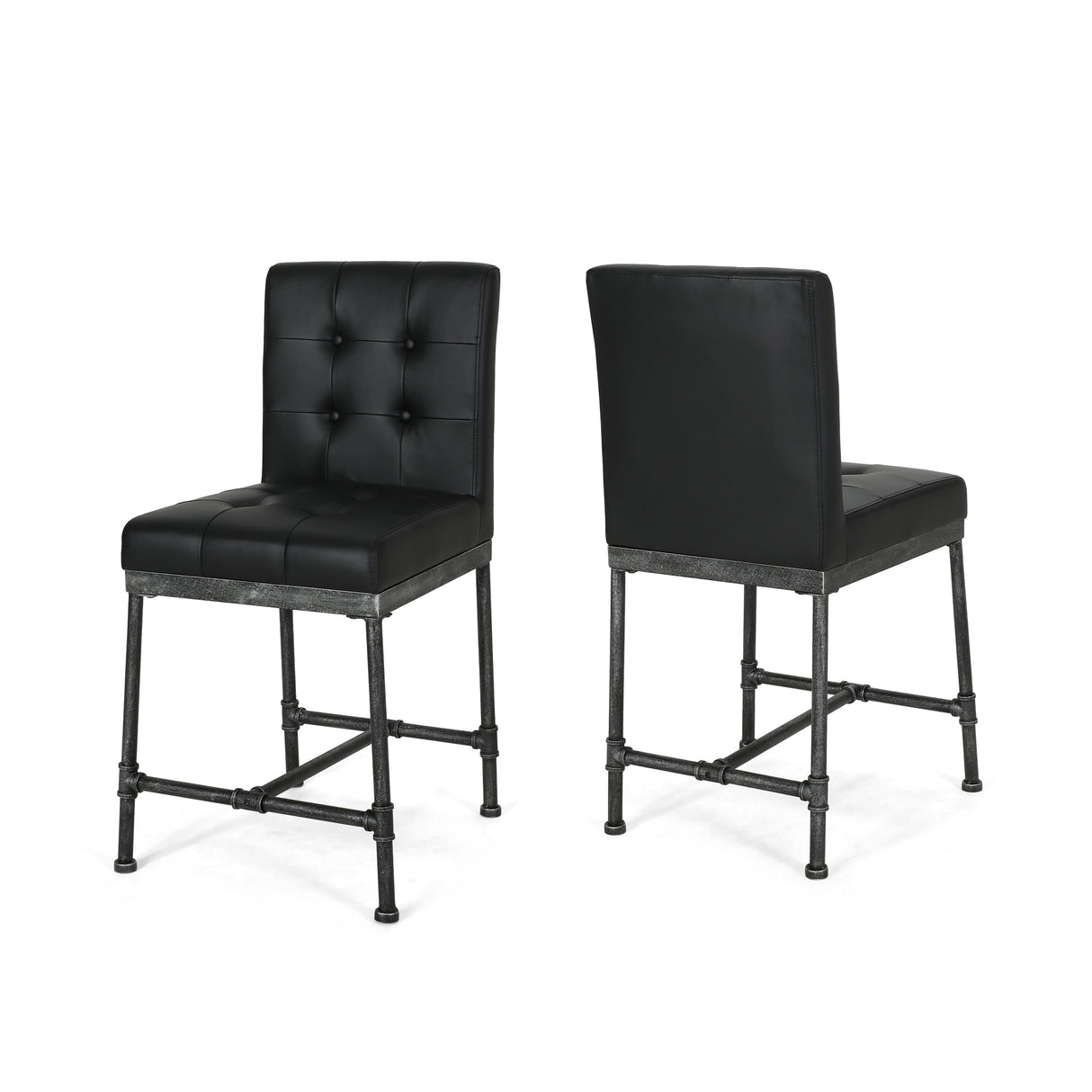 Commonwealth Faux Leather 24 Inch Counter Stools (Set of 2) by Christopher Knight Home