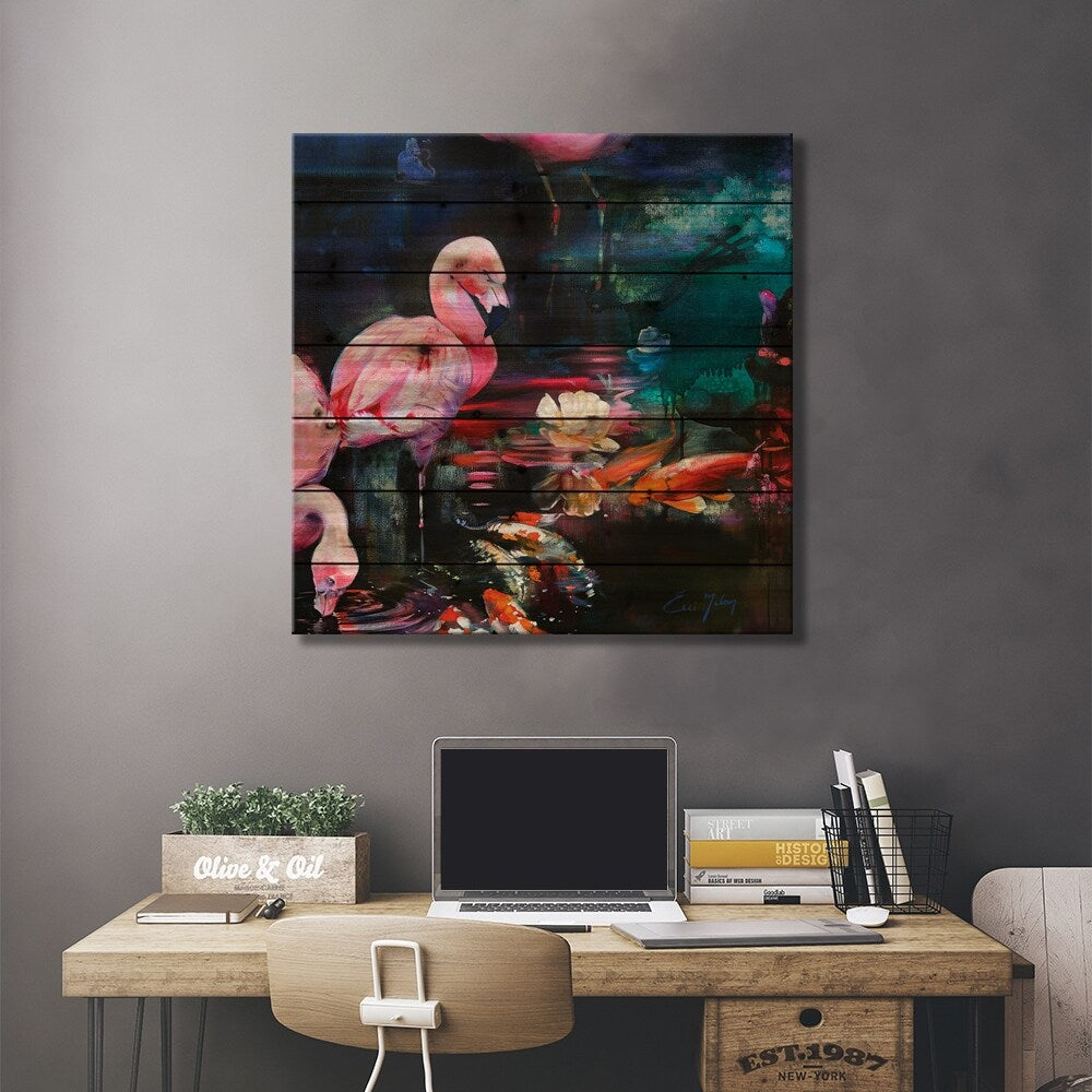 Communal Transition Print On Wood by Elli Milan - Multi-Color