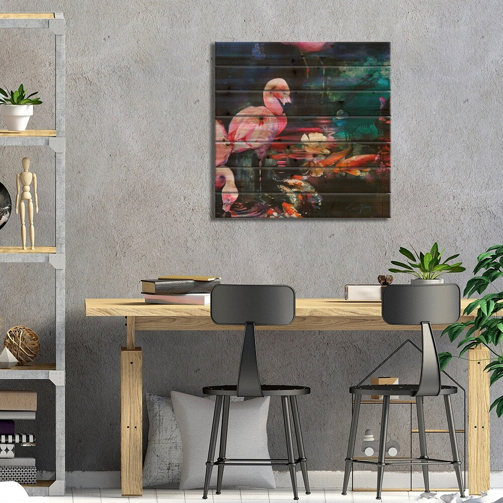 Communal Transition Print On Wood by Elli Milan - Multi-Color
