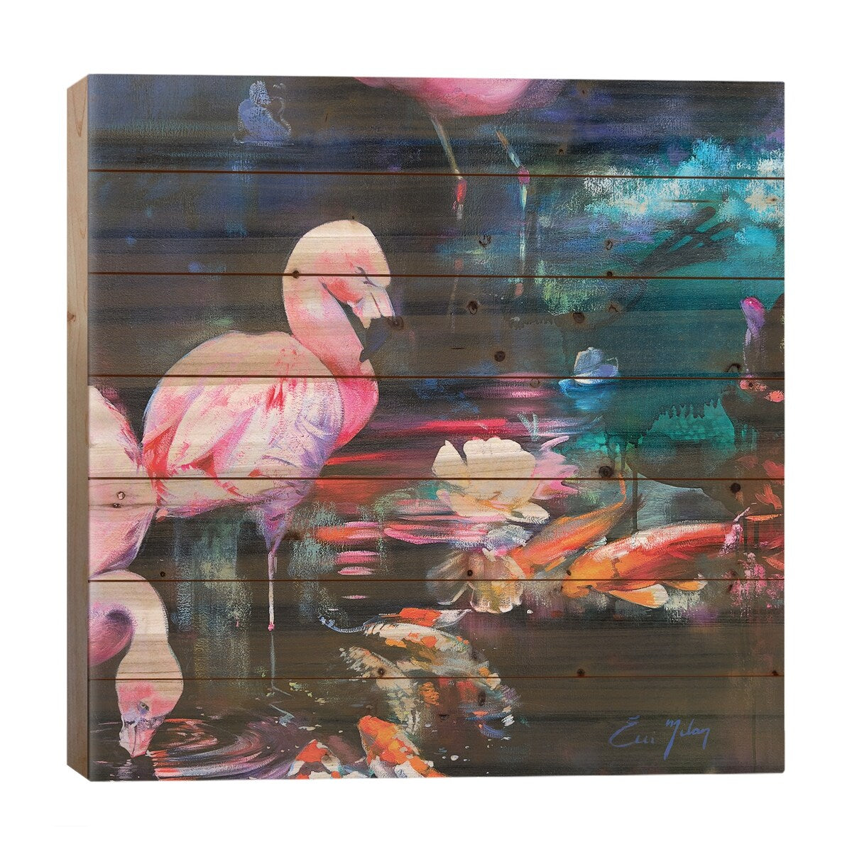Communal Transition Print On Wood by Elli Milan - Multi-Color