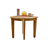 EcoDecors Snazzy Corner, Teak Shower Bench, Shower Stool, Shower Stool for Shaving Legs, Teak Bench Shower, Bathroom Bench