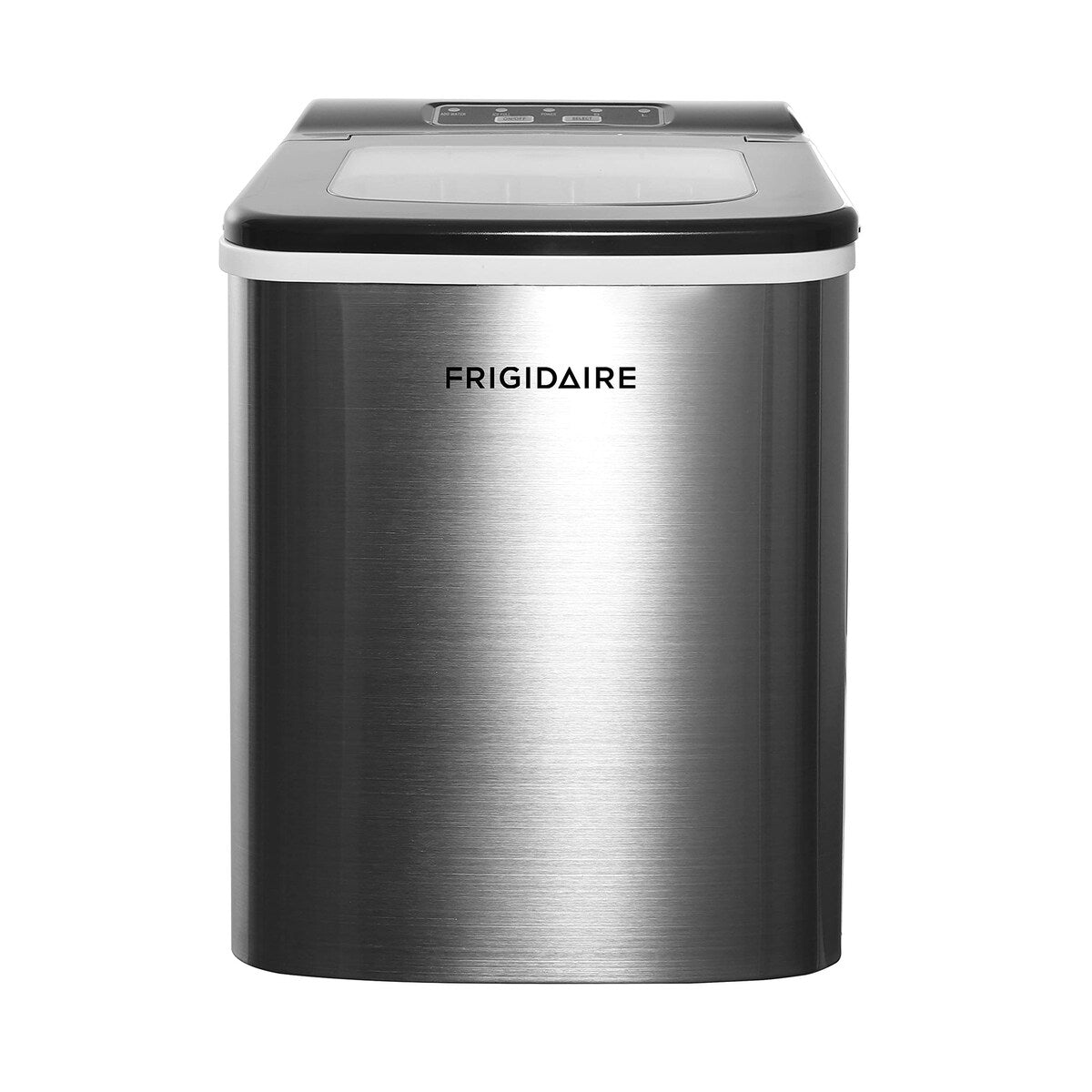 Compact Countertop Ice Maker, Makes 26 Lbs. Of Bullet Shaped Ice Cubes Per Day, Silver Stainless