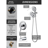 Complete Shower System with Tub Shower Faucet Set 5in Head Matte Black