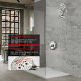 Complete Shower System with Tub Shower Faucet Set 5in Head Matte Black