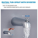 Complete Shower System with Tub Shower Faucet Set 5in Head Matte Black