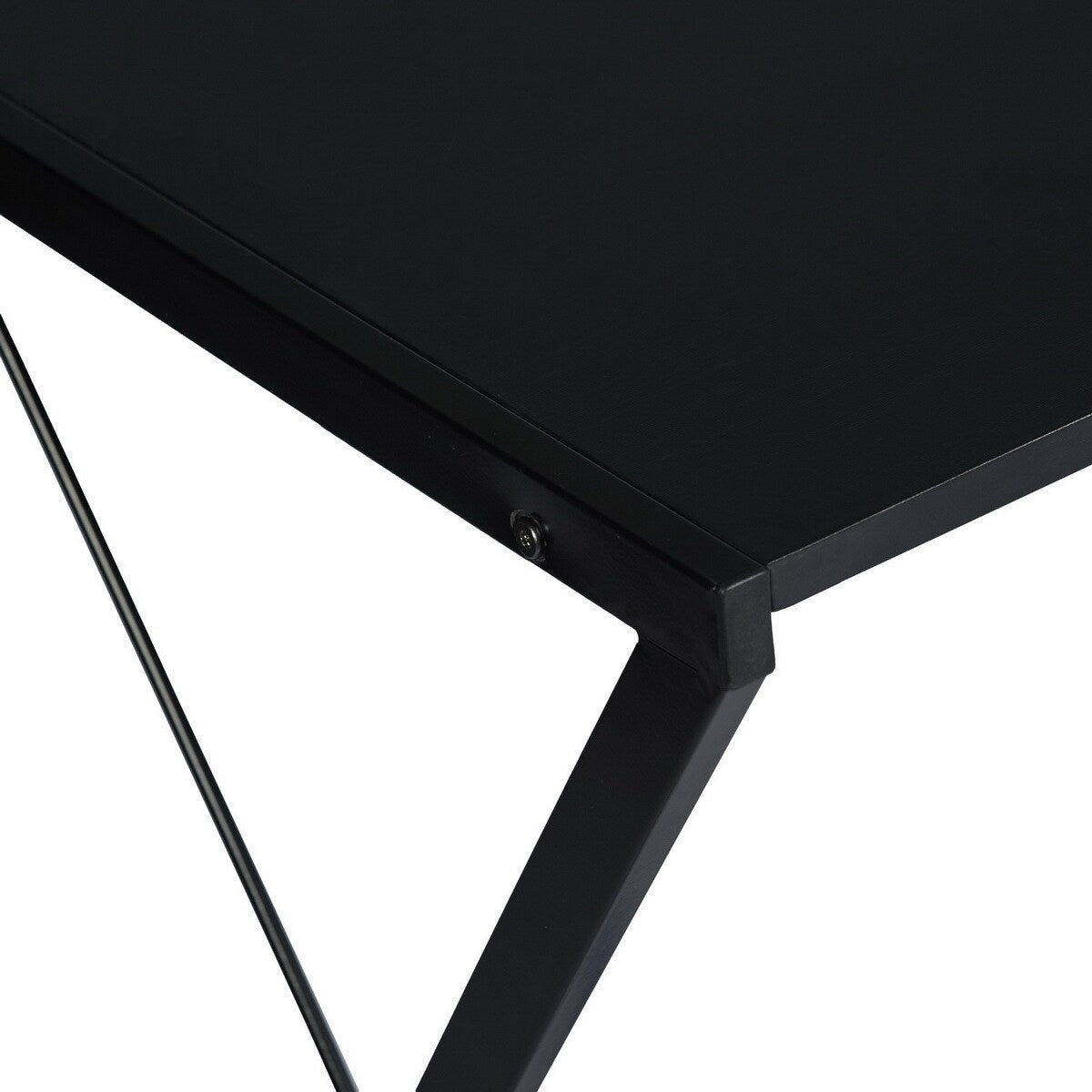 Computer Desk Laptop Writing Study Workstation X-Shaped Metal Frame