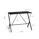 Computer Desk Laptop Writing Study Workstation X-Shaped Metal Frame