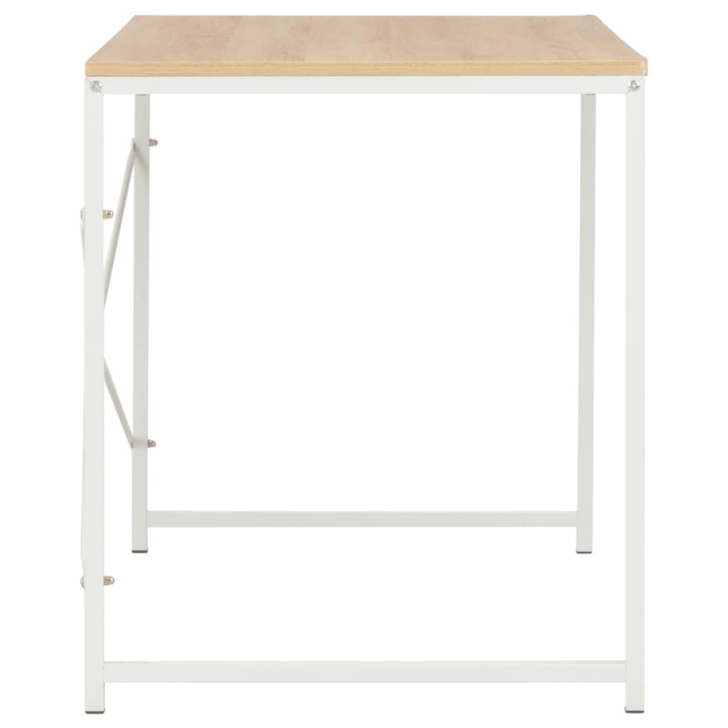 Computer Desk White and Oak 47.2"x23.6"x27.6"