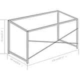 Computer Desk White and Oak 47.2"x23.6"x27.6"