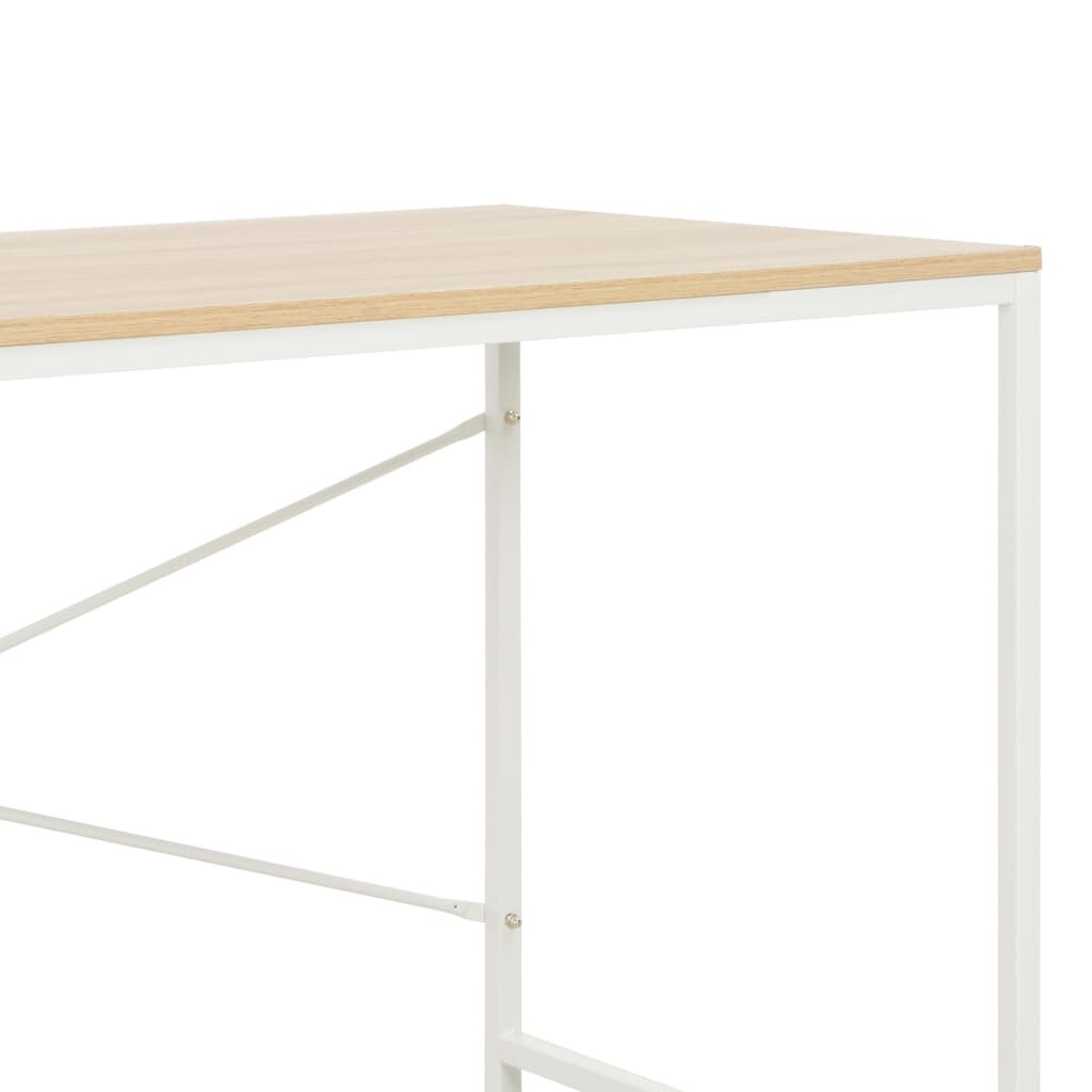 Computer Desk White and Oak 47.2"x23.6"x27.6"