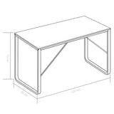 Computer Desk White and Oak 47.2"x23.6"x28.7"
