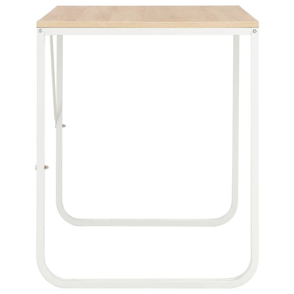 Computer Desk White and Oak 47.2"x23.6"x28.7"