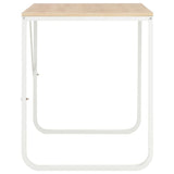 Computer Desk White and Oak 47.2"x23.6"x28.7"