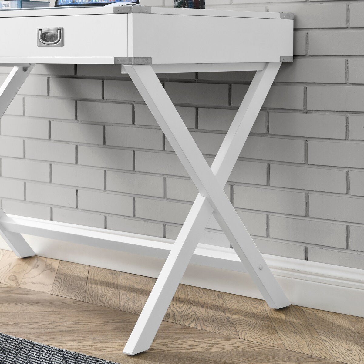 Computer Desk with Storage, Solid Wood Desk with Drawers, Modern Study Table for Home Office,Small Writing
