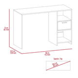 Computer Desk,Writing Desk, One Drawer, Two Shelves