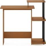Computer desk and square shelves